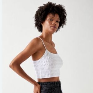 PacSun L.A. Hearts Smocked Cropped Tank Top